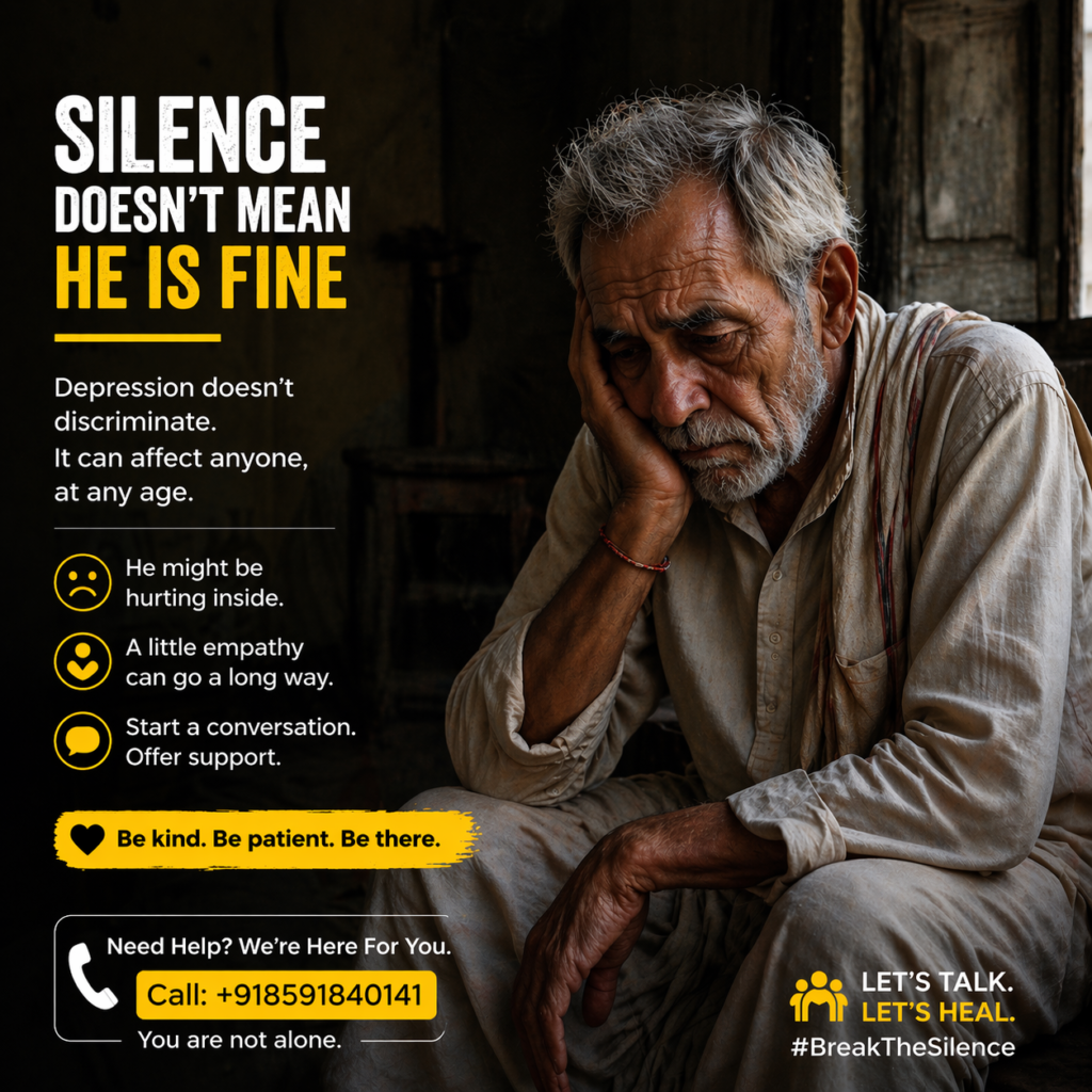 Sad and anxious Indian old man. Geriatric anxiety, Geriatric depression, old age