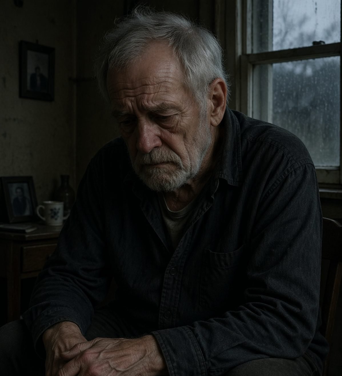 Sad and anxious Indian old man. Geriatric anxiety, Geriatric depression, old age