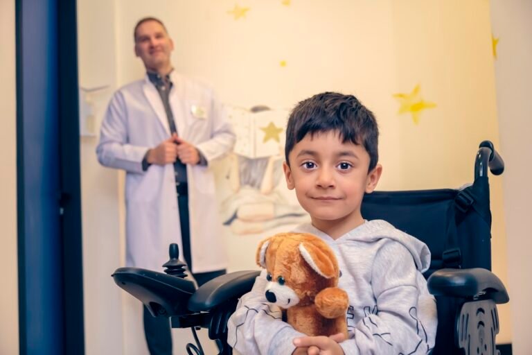 South Asian child giving high-five to doctor during a positive medical consultation – child psychiatry and therapy, Mumbai